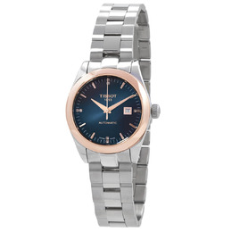 Tissot T-My Lady Automatic Diamond Graded Blue-Black Dial Watch, Ladies' Watch with Date Display