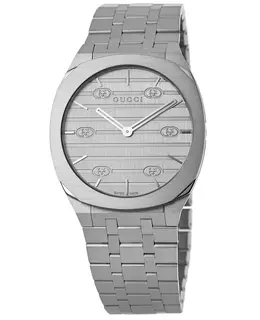 Gucci 25H 34mm Silver Dial Steel Women's Watch ya163402