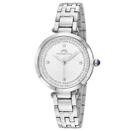 Porsamo Bleu Natalie Ladies' Watch 1251ANAS - White Dial, Stainless Steel Case & Bracelet