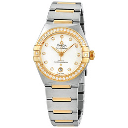 Omega Constellation Manhattan Automatic Chronometer Diamond Silver Dial Ladies Watch 131.25.29.20.52.002