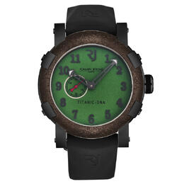 Men's Automatic Green Dial Watch with Analog Display and Scratch-Resistant Sapphire Crystal - RJ.TI.AU.602.20