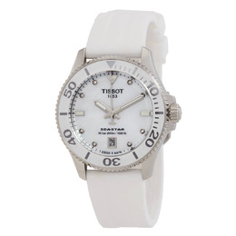Tissot t120.210.17.116.00 - Seastar Quartz Diamond White Mother of Pearl Dial Unisex Watch