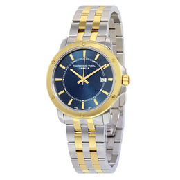 Men's Raymond Weil Tango Blue Dial Two-Tone Watch RW-5591-STP-50001