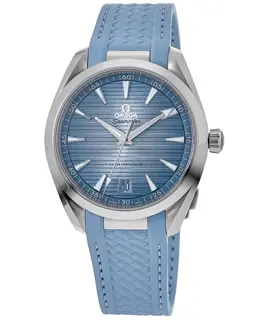 Omega Seamaster Aqua Terra Summer Blue Dial Rubber Strap Men's Watch 220.12.41.21.03.008