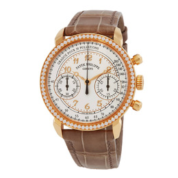 Patek Philippe Complications Silvery Opaline Dial Ladies Hand Wound Diamond Watch 7150/250r-001