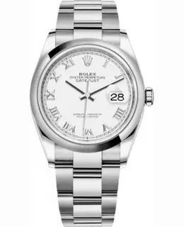 Brand New Authentic Rolex Datejust 36 M126200-0008 White Dial Women's Watch