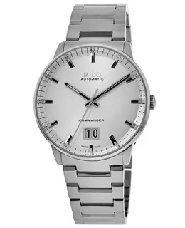 Brand New Authentic Mido Commander Big Date Silver Dial Steel Men's Watch m021.626.11.031.00