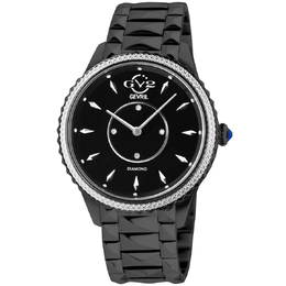 Gevril Siena Quartz Black Dial Diamond Ladies Watch 11703-425