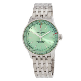 Breitling Navitimer Automatic Green Dial Ladies Watch A17327361L1A1