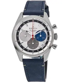 Brand New Authentic Zenith Chronomaster Original White Dial Leather Strap Men's Watch Model 03.3200.3600/69.C902