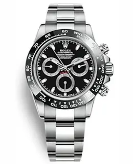 Rolex Cosmograph Daytona Mens Black Dial Stainless Steel Watch M126500LN-0002