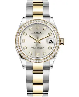 Rolex Datejust 31mm Yellow Gold & Steel Diamond Dial Watch - Model M278383RBR-0019