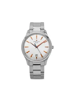 Pre-Owned 2019 Zenith Elite Captain White Baton Dial Stainless Steel Bracelet Folding Clasp Automatic Movement