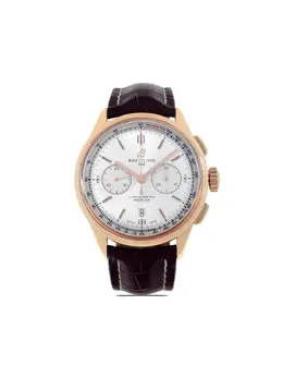 Breitling Premier (Ref.22287489) - White Gold Chronograph with Leather Strap