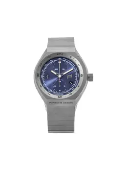 Porsche Design Pre-Owned Monobloc Actuator GMT-Chronotimer 45.5mm Blue Dial Titanium Automatic Chronograph