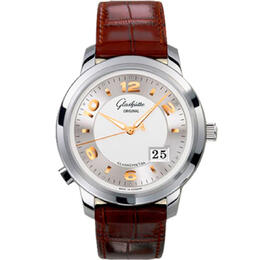 Glashütte Original PanoMaticCentral XL Automatic Silver Dial Watch for Ladies, Model 100-03-21-14-05