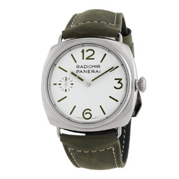 Panerai Radiomir Officine 45mm Hand Wind White Dial Mens Watch pam01384