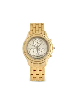 Cartier Collins 22881312 Gold Tone Watch with Chronograph Function