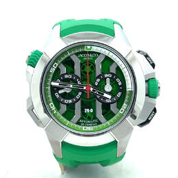 Pre-owned Jacob & Co. Epic X Chronograph Automatic Green Dial Mens Watch ec323.20.ab.ab.a
