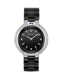 Часы Rubaiyat с черным циферблатом, 35 мм Bulova, цвет Black 3079966 | black