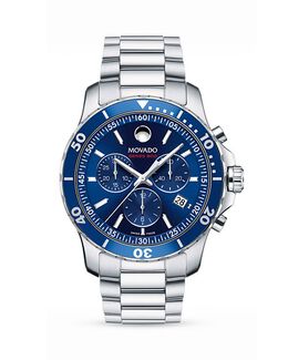 Хронограф серии 800, 42 мм Movado, цвет Silver 2616631 | blue/silver
