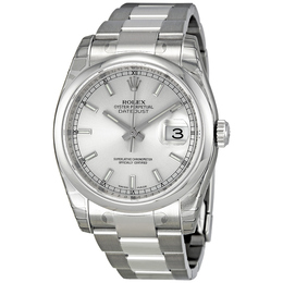 Pre-owned Rolex Datejust Silver Dial Unisex Watch 116200-sso