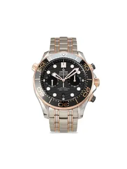 Omega Seamaster Diver 300m Chronograph, Model: 21390032 - Brown Geometric Dial Automatic Watch