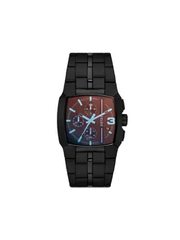 Diesel DZ4640CLHANGER40MM_BLACK - Diesel Dz4640 "Cliffhanger" Black Baton Hands Chronograph Square Dial Watch