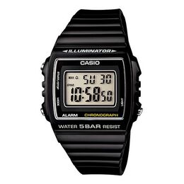 Часы Casio G Shock Quartz Sports Waterproof Unisex Mens Black Digital, черный w-215h-1a | black