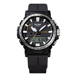 Часы Casio Pro Trek Classic Outdoor Analog-Digital Watch 'Black Silver', черный prw-61-1apr | default color