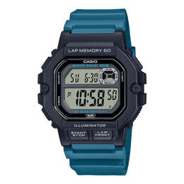 Часы Casio Fashion Stylish Quartz Watch Numeric Resin Strap Blue Black Unisex Mens, черный ws-1400h-3avd | default color