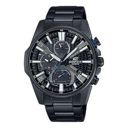 Часы Men's Casio Black quartz Watch 50mm Black Stainless Steel Case Strap Mens, черный eqb-1200dc-1a | default color