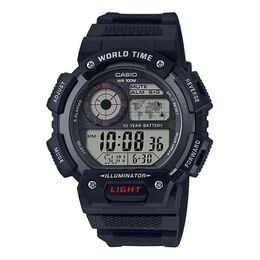 Часы Casio G Shock Quartz Waterproof Sports Shockproof Black Strap Mens Black Digital, черный ae-1400wh-1a | black