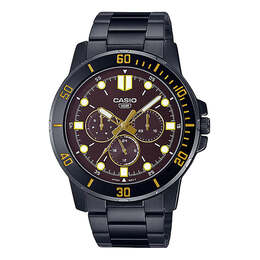 Часы Casio Dress Classic Minimalistic Analog Watch 'Black Gold', черный mtp-vd300b-5e | black