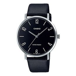 Часы Casio Small Belt Waterproof Mens Black Analog, черный mtp-vt01l-1b2 | black