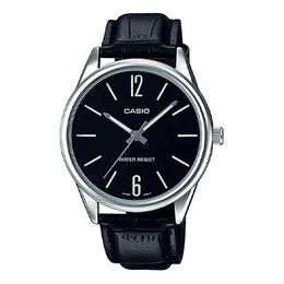Часы Casio Quartz Waterproof Mens Black Analog, черный mtp-v005l-1budf | black