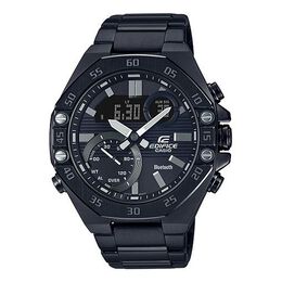 Часы Casio Waterproof Sports EDIFICE Sapphire Crystal Solar Powered Mens Black Analog/Digital Combo, черный ecb-10ydc-1a | black