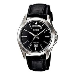 Часы Casio Waterproof Unisex Mens Black Analog, черный mtp-1370l-1a | black