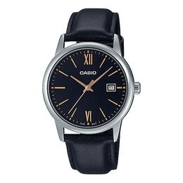 Часы Men's Casio DRESS Series Minimalistic Small Business Casual Watch Mens Black Analog, черный mtp-v002l-1b3 | black