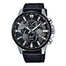 Часы Casio EDIFICE Waterproof Stainless Steel Strap Quartz Sapphire Crystal Solar Powered Mens Black Analog, черный efr-303l-1a | black