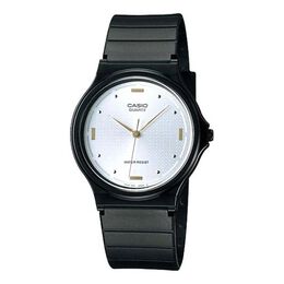 Часы Casio Quartz Waterproof Unisex Mens Black Analog, черный mq-76-7a1ldf | black