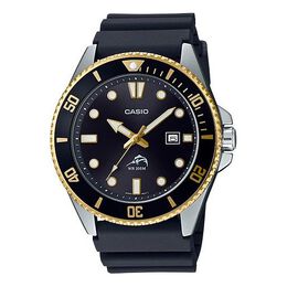 Часы Casio Stainless Steel Case Waterproof Sports Mens Black Analog, черный mdv106g-1av | black