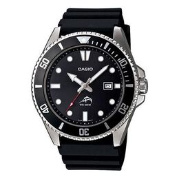 Часы Casio Waterproof Sports Quartz Mens Black Analog, черный mdv106-1a | black