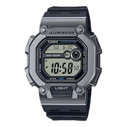 Часы Casio Sport Fashion Square Waterproof Sports Mens Black Digital, черный w-737h-1a2 | black