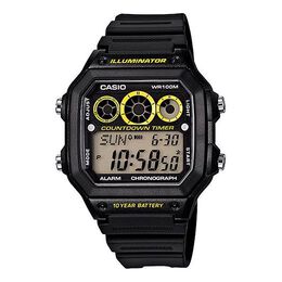 Часы Casio Waterproof Sports Mens Black Digital, черный ae-1300wh-1a | black