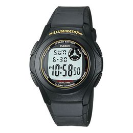 Часы Casio Sports Quartz Waterproof Mens Black Digital, черный f-200w-9a | black