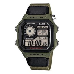 Часы Casio G Shock Square Sport Quartz Men Sports Mens Black Digital, черный ae-1200whb-3b | black