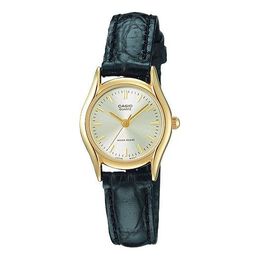 Часы Casio Leather Belt Vintage Silver/ Black Analog, черный ltp-1094q-7a | black