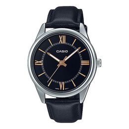Часы Casio DRESS Series Vintage Business Fashion Belt Men s Mens Black Analog, черный mtp-v005l-1b5 | black