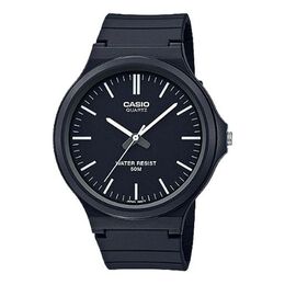 Часы Casio Waterproof Unisex Black Analog, черный mw-240-1e | black